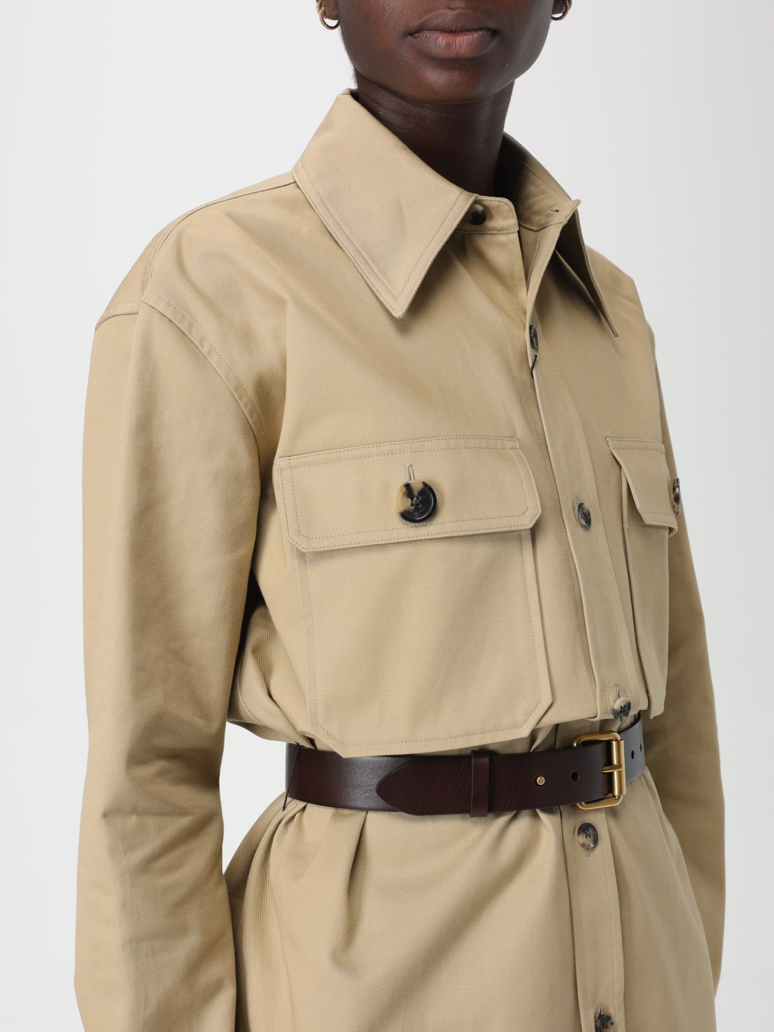 SAINT LAURENT SHIRT: Saint Laurent women's shirt, Beige - Img 5