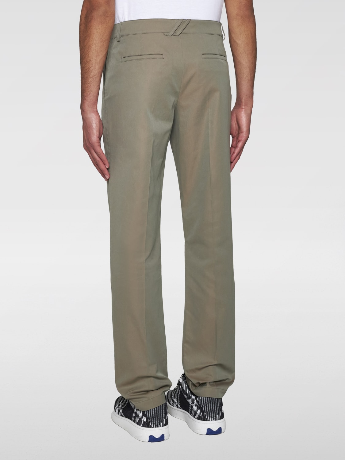 Burberry Outlet Pants men Green Burberry pants 8086907 online at GIGLIO.COM