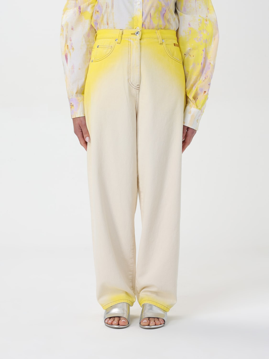 MSGM JEANS: Jeans donna MSGM, Giallo - Img 1