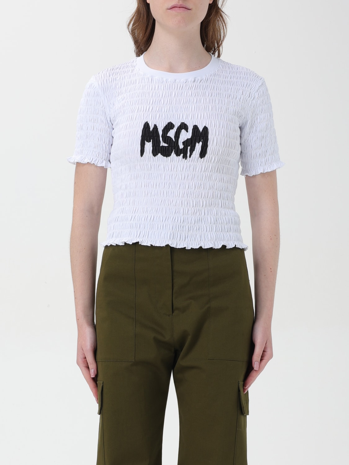 MSGM T-SHIRT: T-shirt woman MSGM, White - Img 1