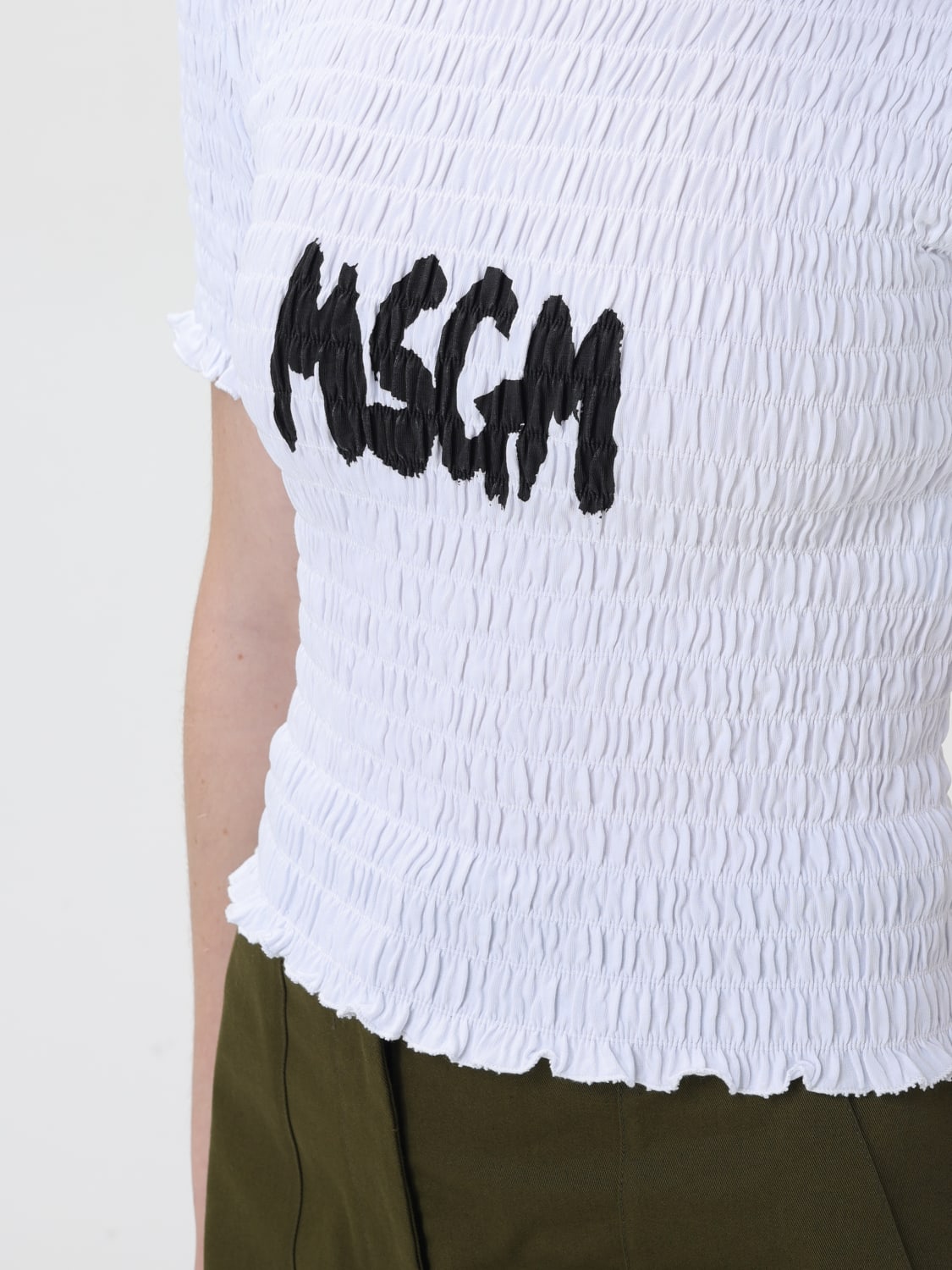 MSGM T-SHIRT: T-shirt woman MSGM, White - Img 3