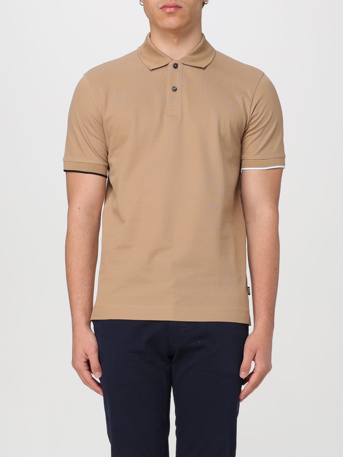 BOSS POLO SHIRT: Polo shirt men Boss, Beige - Img 1