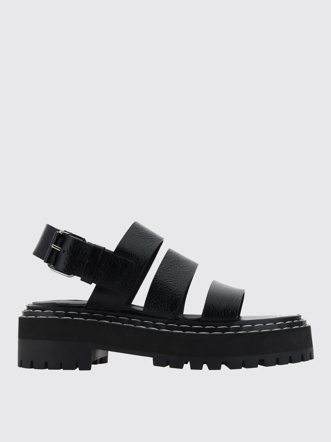 PROENZA SCHOULER FLAT SANDALS: Proenza Schouler women's flat sandals, Black - Img 1