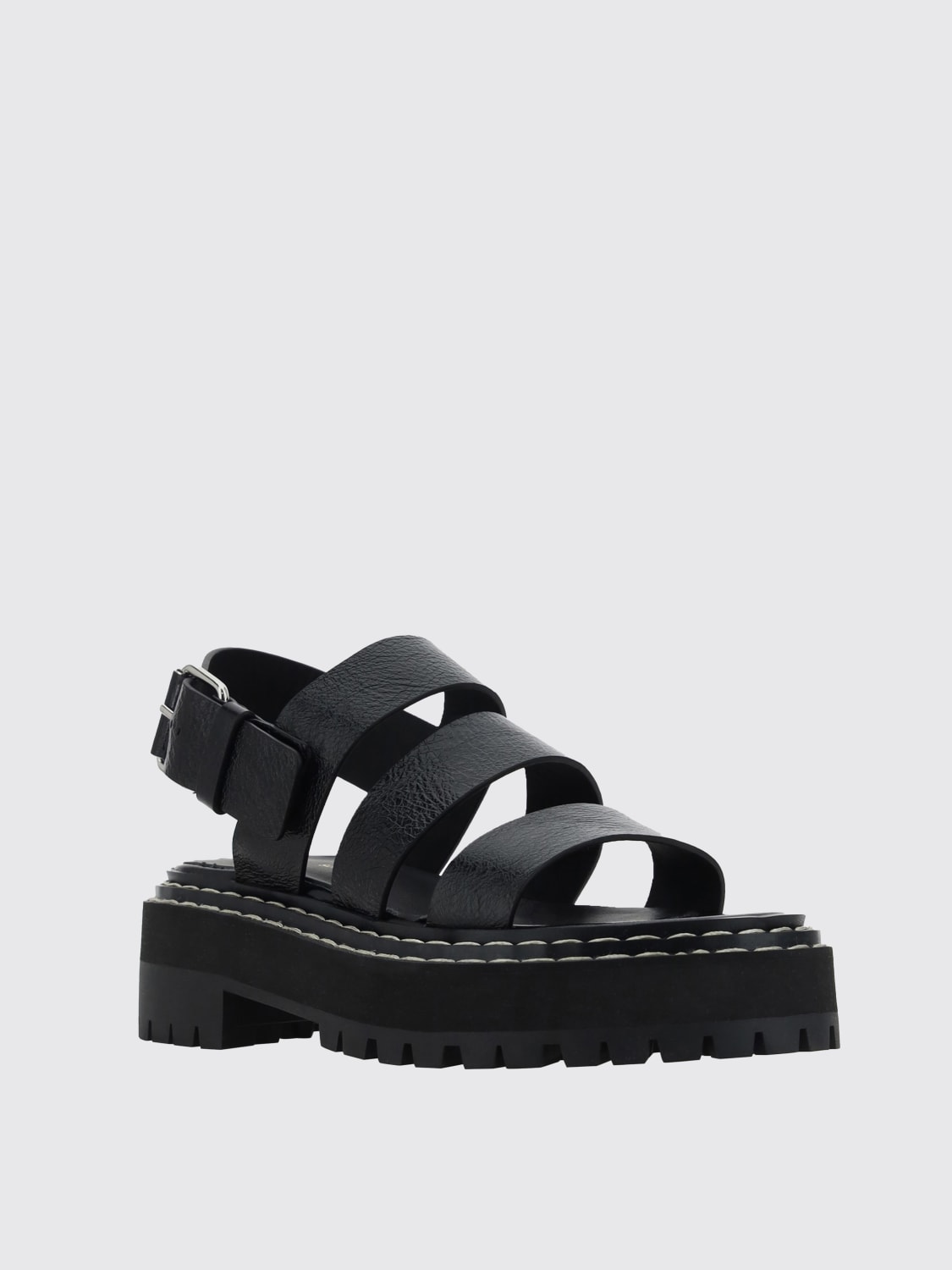 PROENZA SCHOULER FLAT SANDALS: Proenza Schouler women's flat sandals, Black - Img 2