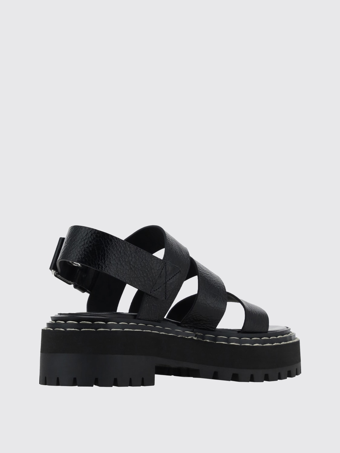 PROENZA SCHOULER FLAT SANDALS: Proenza Schouler women's flat sandals, Black - Img 3