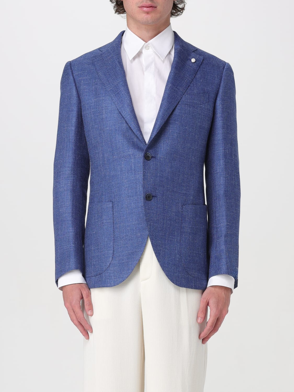 LUIGI BIANCHI BLAZER: Blazer men Luigi Bianchi, Blue - Img 1