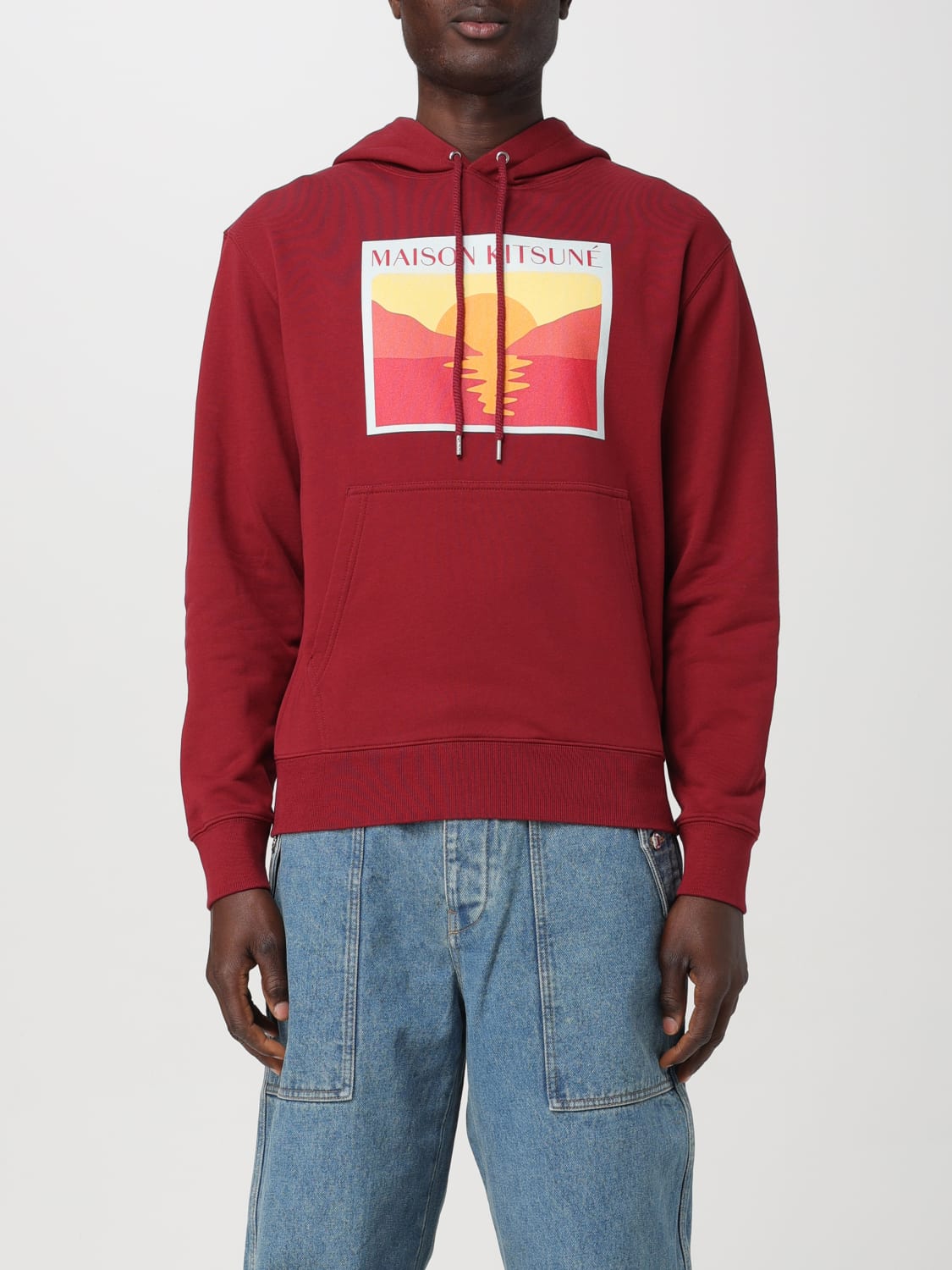 パーカー・フーディ MAISON KITSUNE Men Hoodies MM00712KM0129 P656 red MAISON KITSUNÉ: Sweatshirt men - Red | Maison Kitsuné