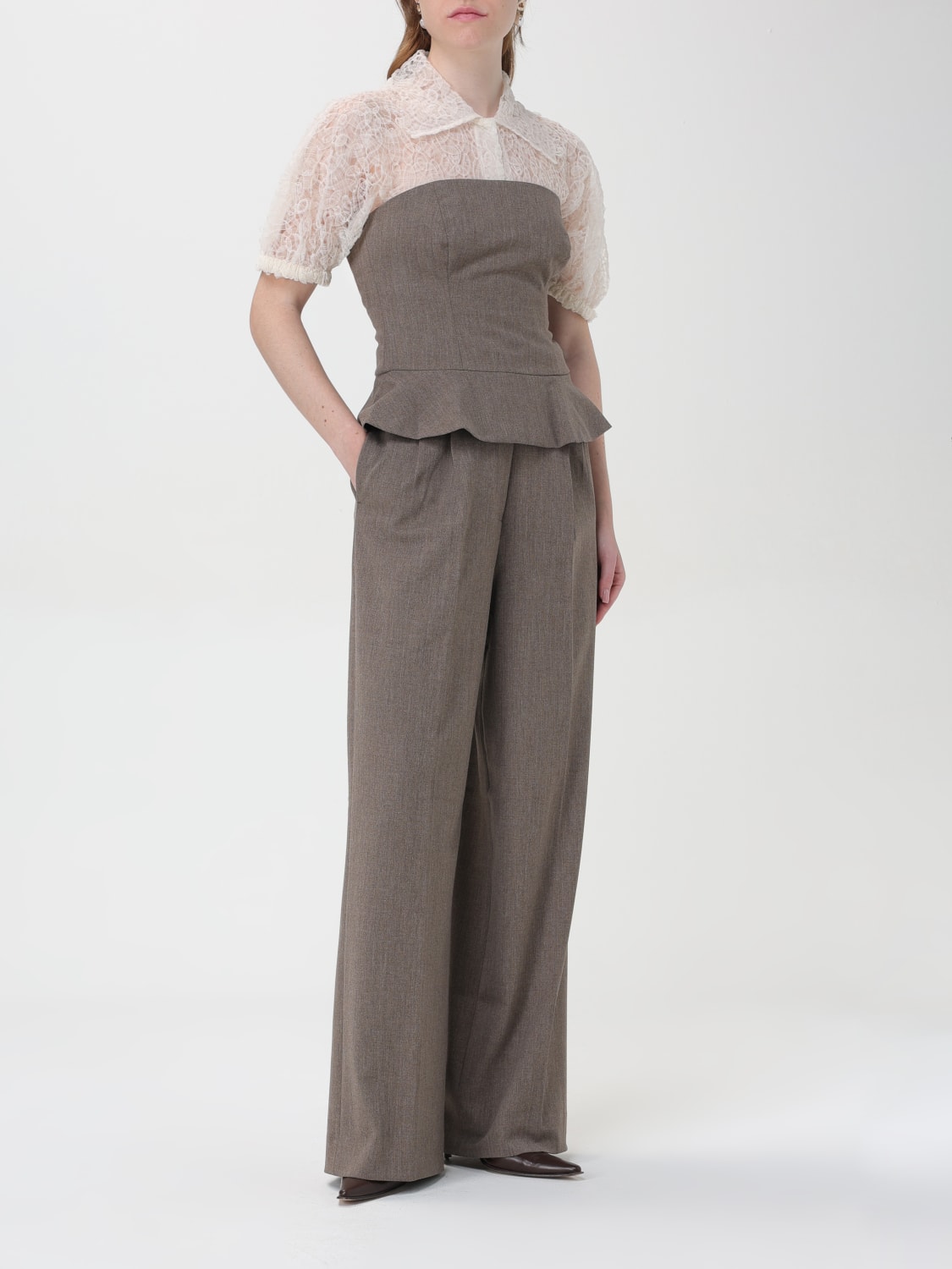 BEAUFILLE PANTS: Pants woman Beaufille, Brown - Img 2