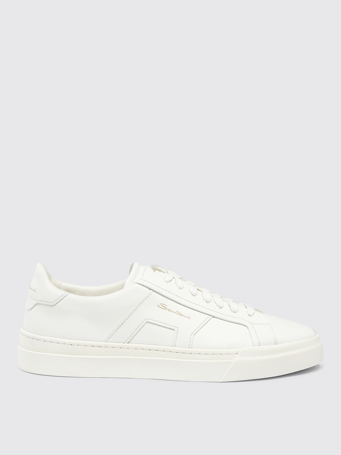 SANTONI SNEAKERS: Shoes men Santoni, White - Img 1