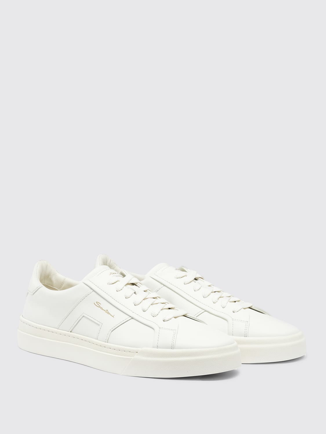 SANTONI SNEAKERS: Shoes men Santoni, White - Img 2