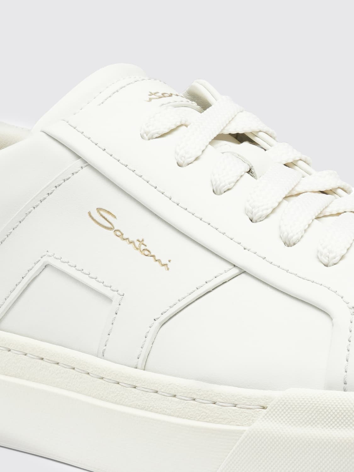 SANTONI SNEAKERS: Shoes men Santoni, White - Img 3