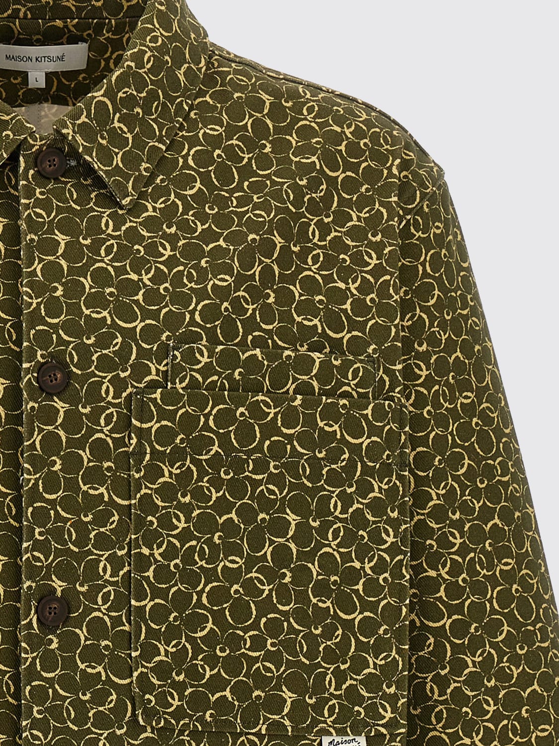 MAISON KITSUNÉ SHIRT: Shirt men Maison KitsunÉ, Green - Img 3