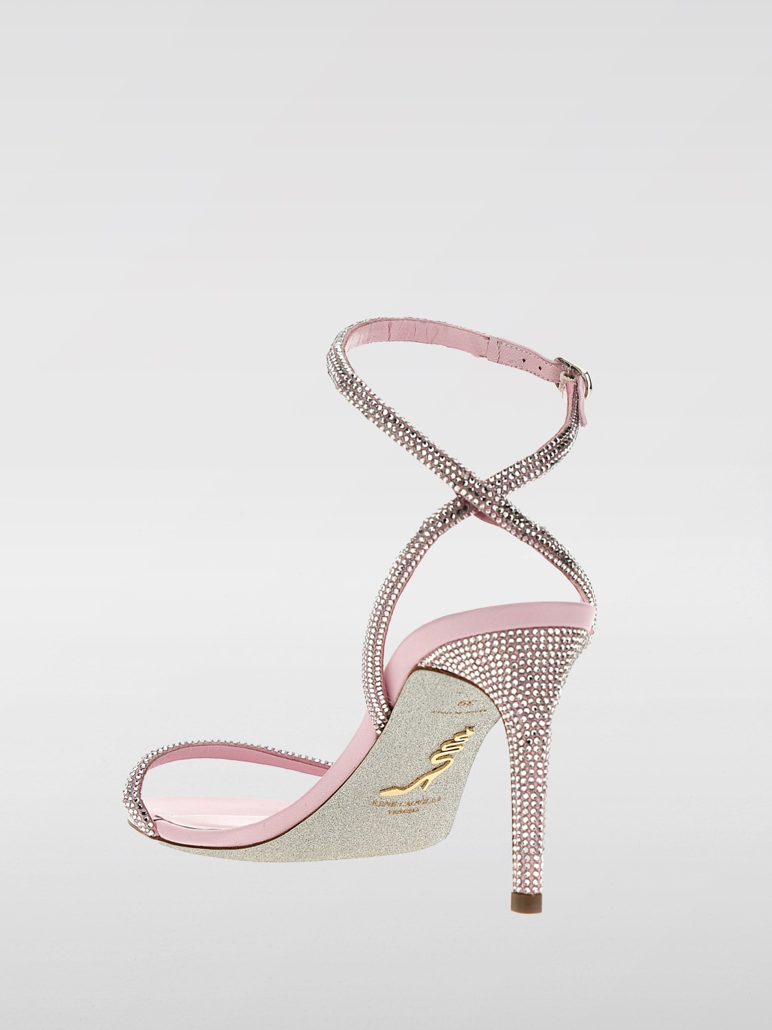 RENE CAOVILLA HEELED SANDALS: Flat sandals woman Rene Caovilla, Pink - Img 2