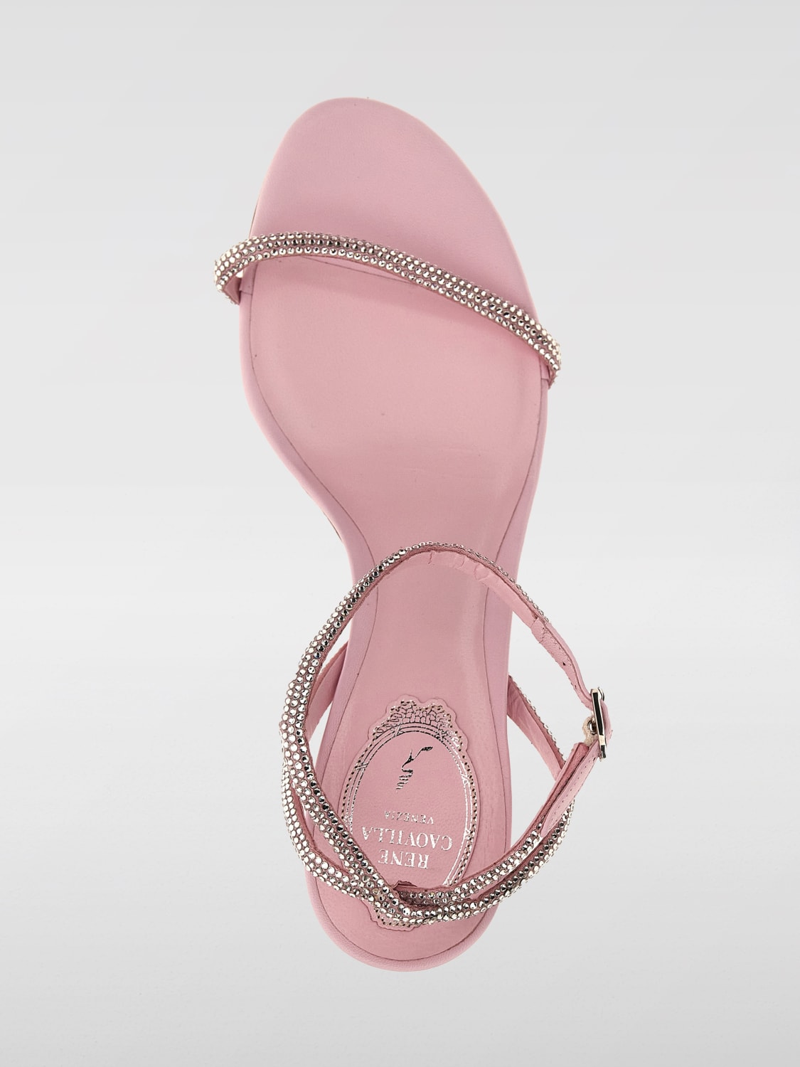 RENE CAOVILLA HEELED SANDALS: Flat sandals woman Rene Caovilla, Pink - Img 3