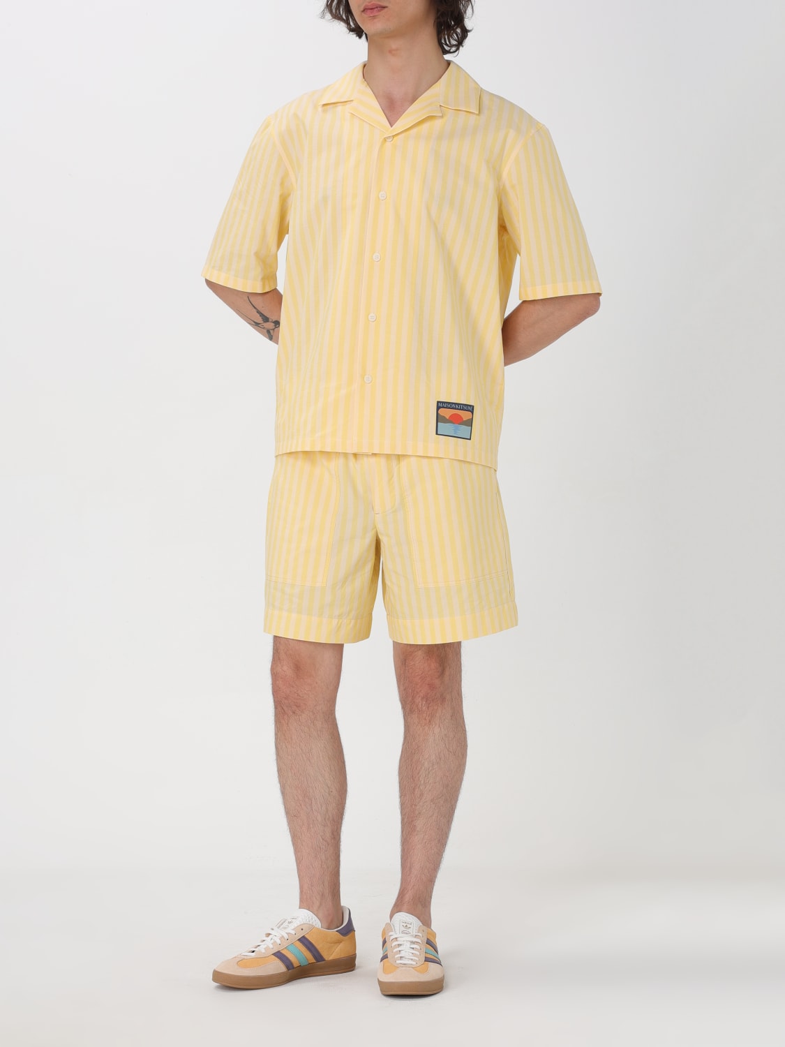 MAISON KITSUNÉ SHORT: Short homme Maison KitsunÉ, Jaune - Img 2