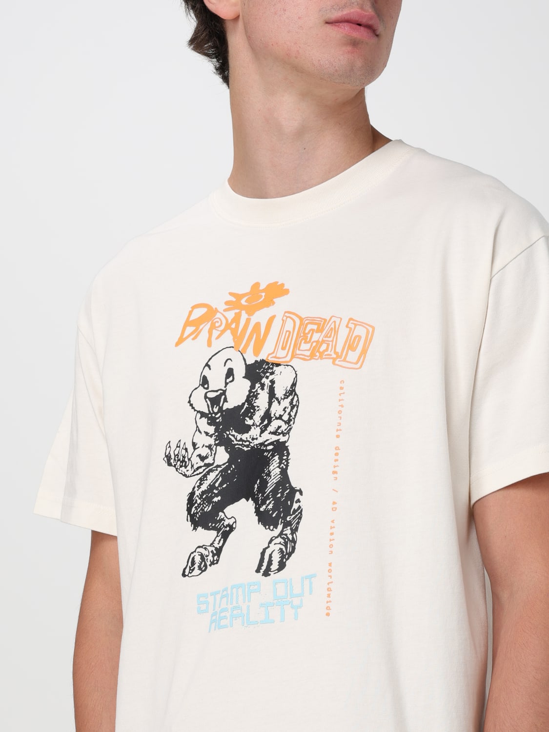 BRAIN DEAD Tシャツ: Tシャツ メンズ Brain Dead, ベージュ - Img 3