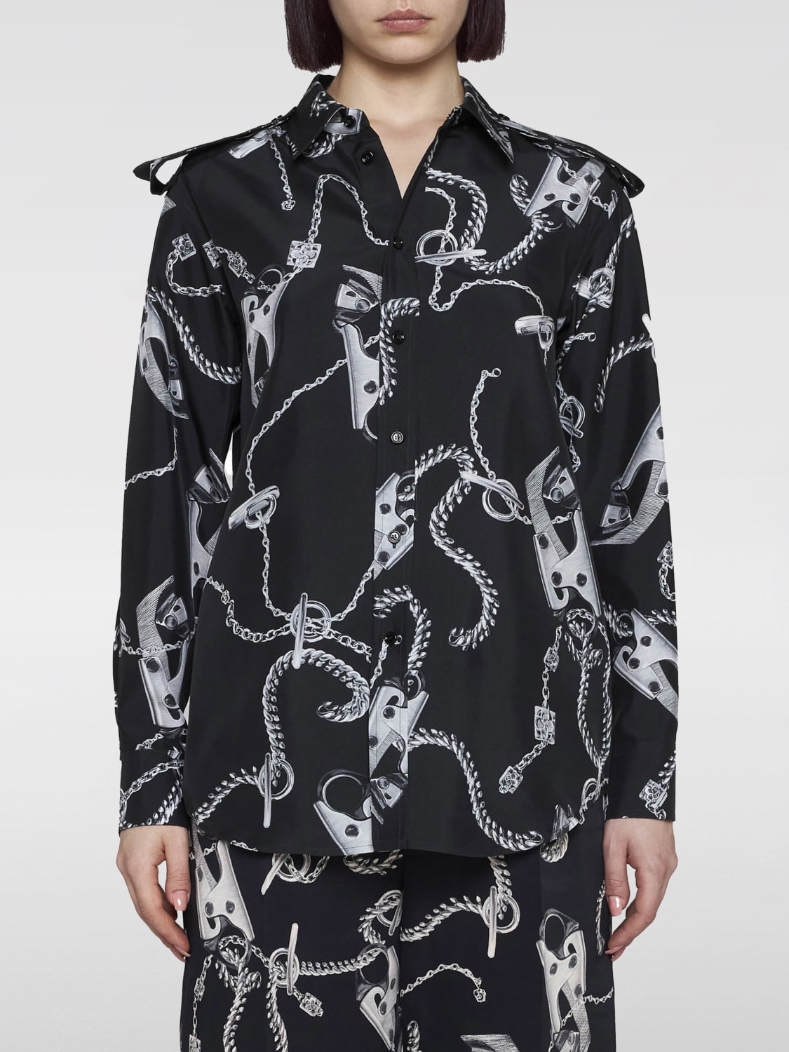 Burberry Outlet Shirt woman Grey Burberry shirt 8088942 online at GIGLIO.COM