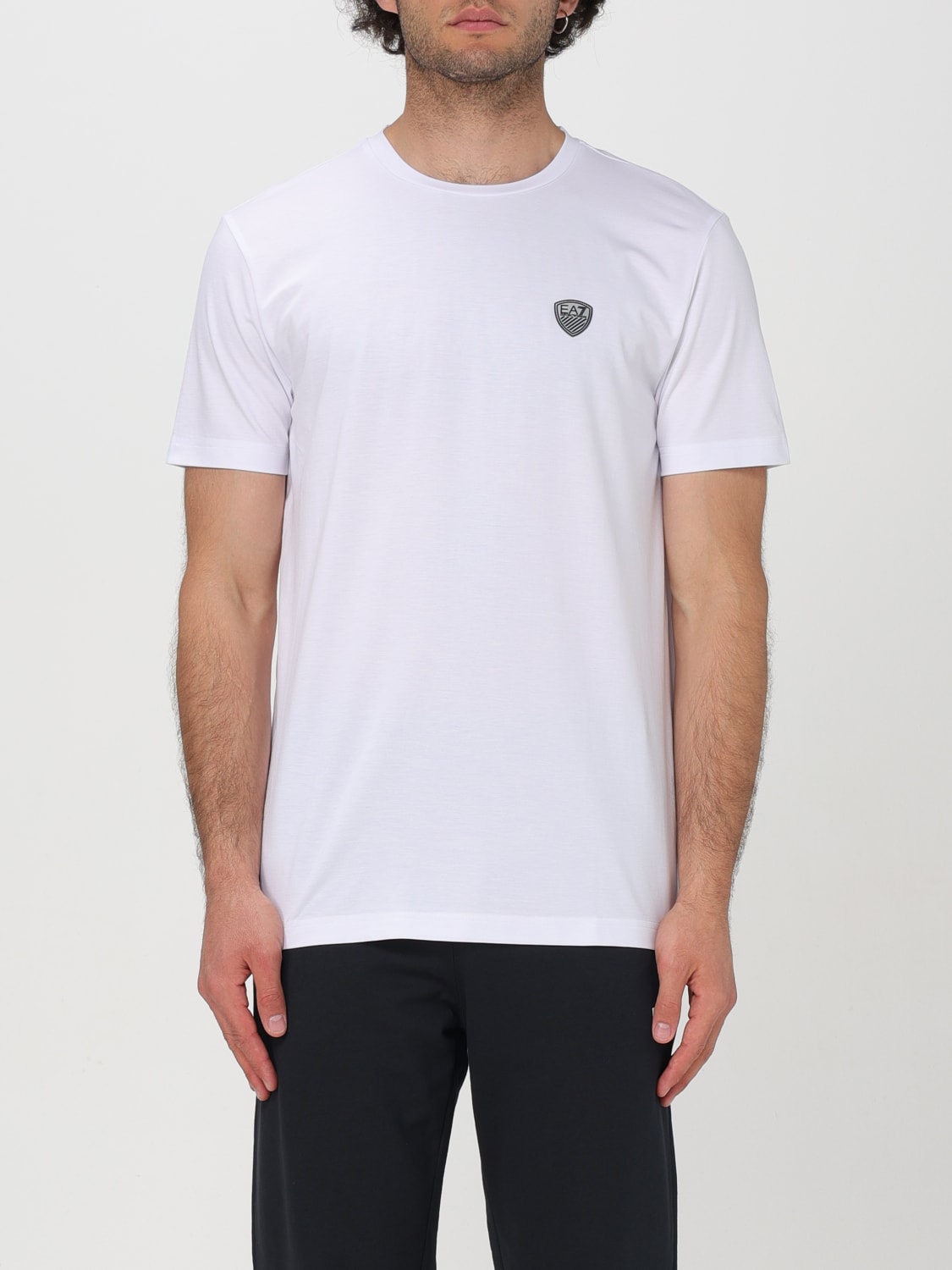 EA7 T-SHIRT: T-shirt EA7 in cotone con logo , Bianco - Img 1