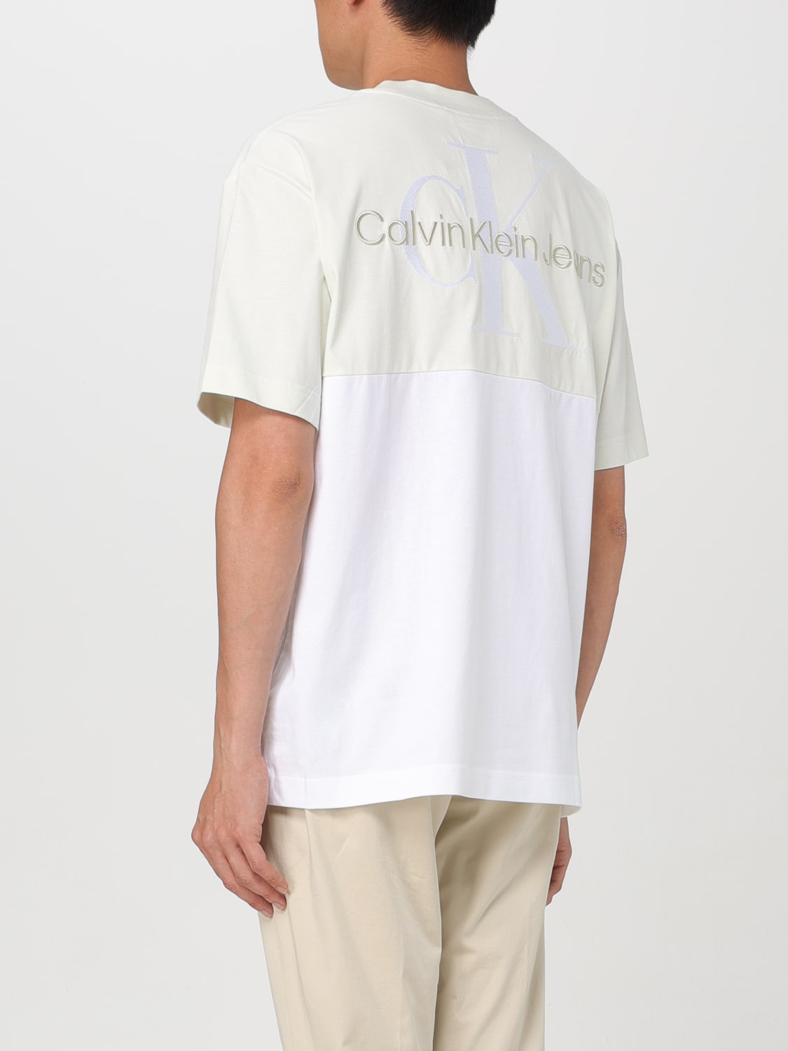 CALVIN KLEIN Tシャツ: Tシャツ メンズ Ck Jeans, ホワイト - Img 2