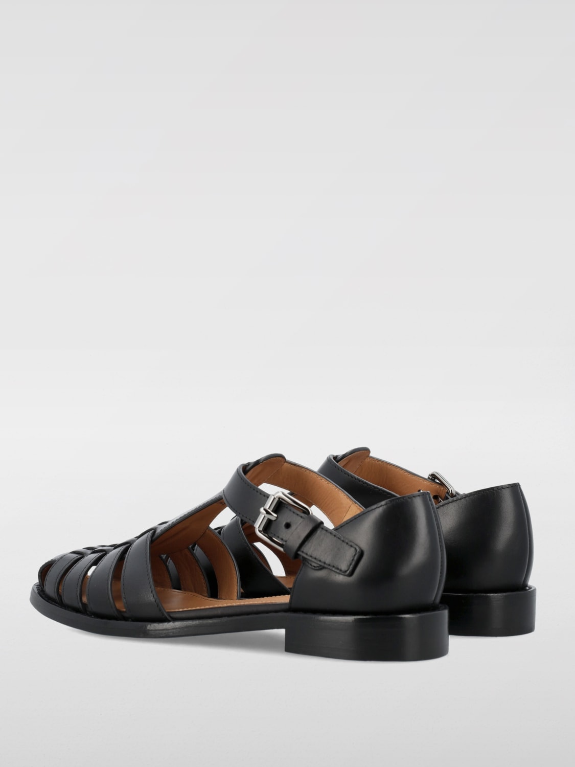 シューズ・サンダルその他 CHURCH'S Woman Flat sandals Black DX00019FG F0AXE CHURCH'S Woman Flat sandals Black DX00019FG F0AXE (Church's