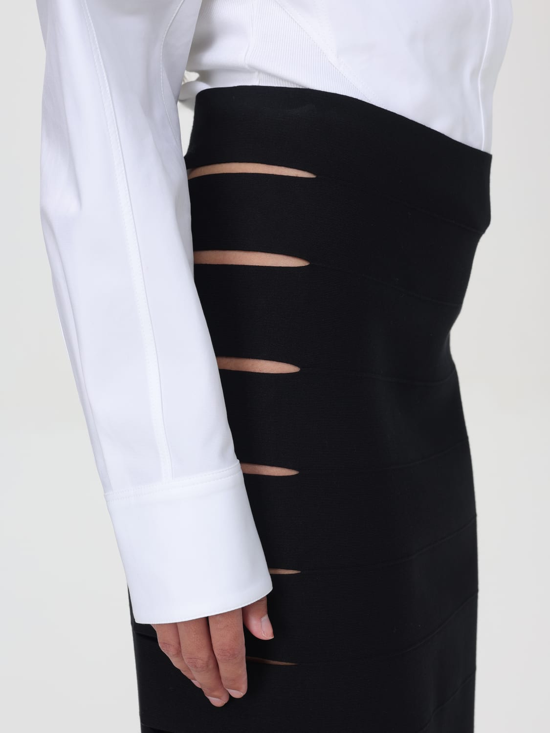 ALAÏA: Skirt woman - Black | Alaïa skirt AA9J21705M836