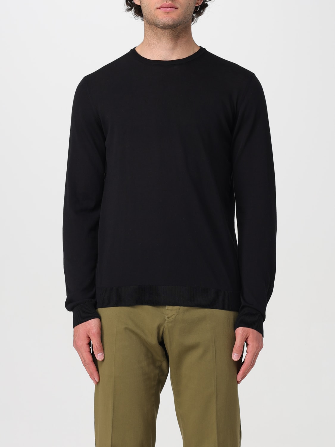 ROBERTO COLLINA SWEATER: Sweater men Roberto Collina, Black - Img 1