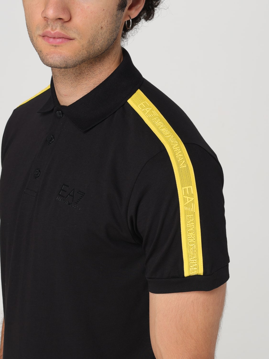 EA7 POLO SHIRT: Polo shirt men Ea7, Black 1 - Img 3