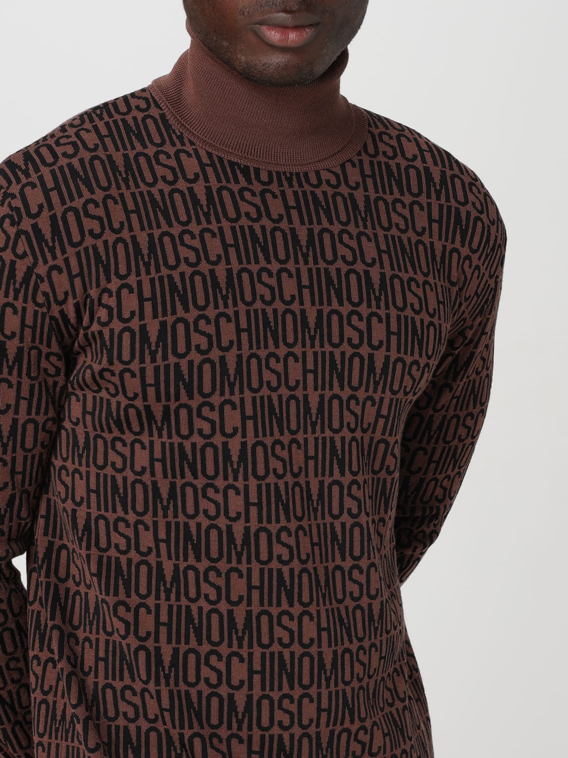 MOSCHINO COUTURE SWEATER: Sweater men Moschino Couture, Brown - Img 4