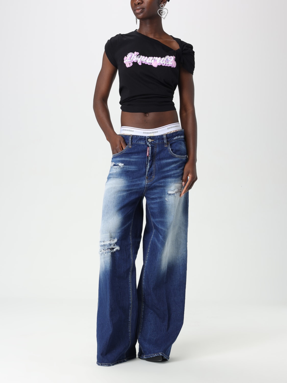 DSQUARED2 JEANS: Jeans woman Dsquared2, Denim - Img 2