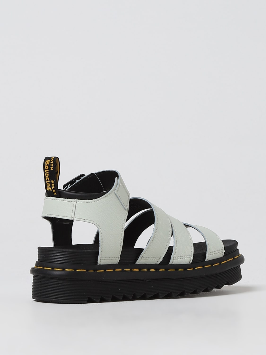 DR. MARTENS SANDALES PLATES: Sandales plates femme Dr. Martens, Blanc - Img 3