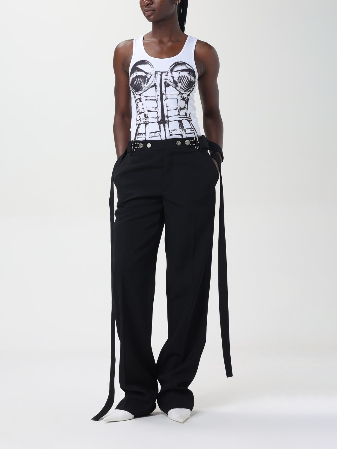 JEAN PAUL GAULTIER PANTS: Pants woman Jean Paul Gaultier, Black - Img 2