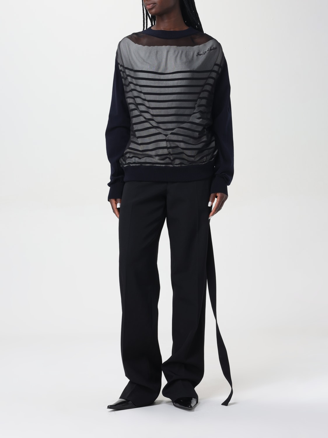 JEAN PAUL GAULTIER: Sweater woman - Black | Jean Paul Gaultier