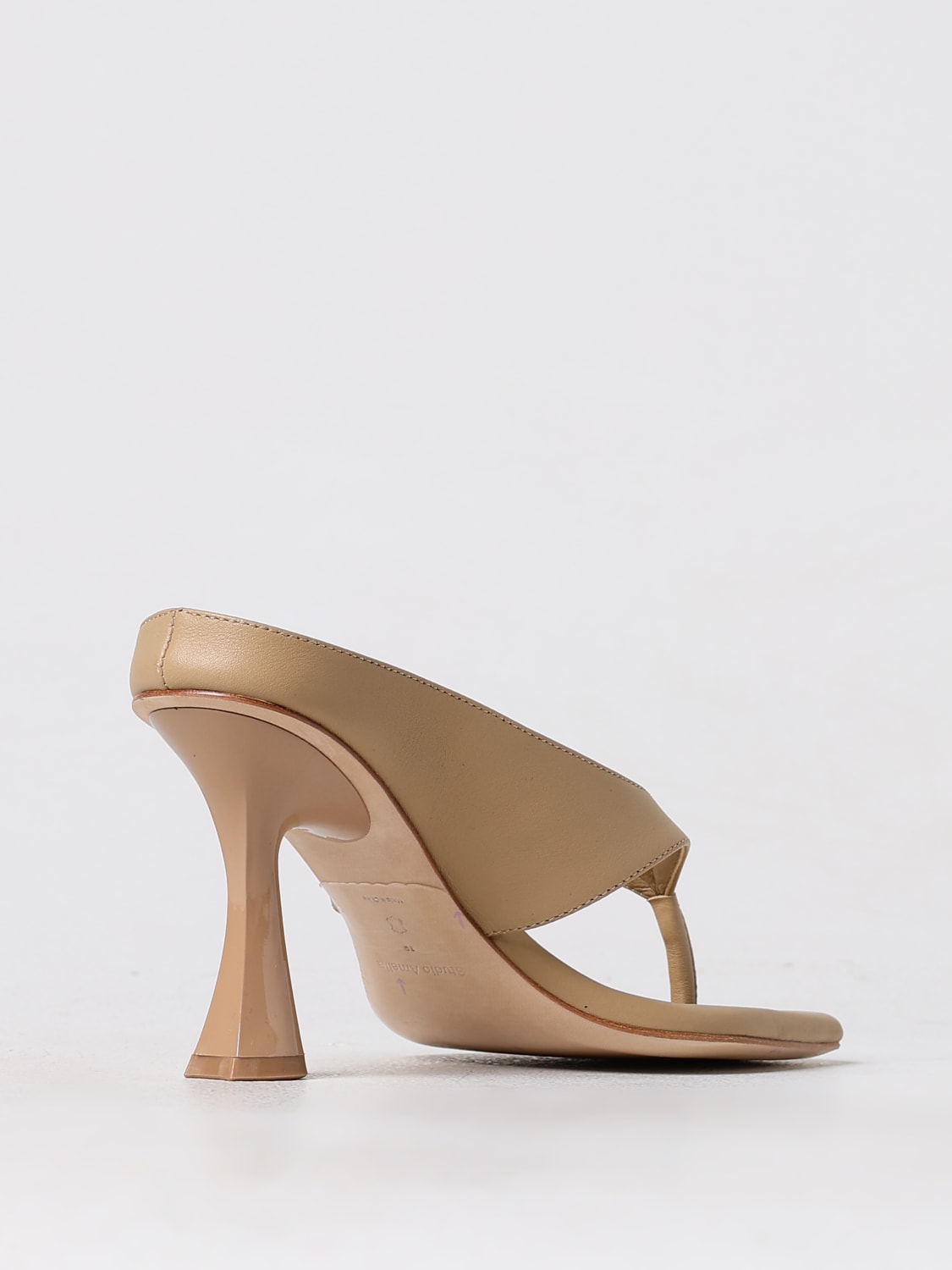 STUDIO AMELIA HEELED SANDALS: Flat sandals woman Studio Amelia, Beige - Img 3