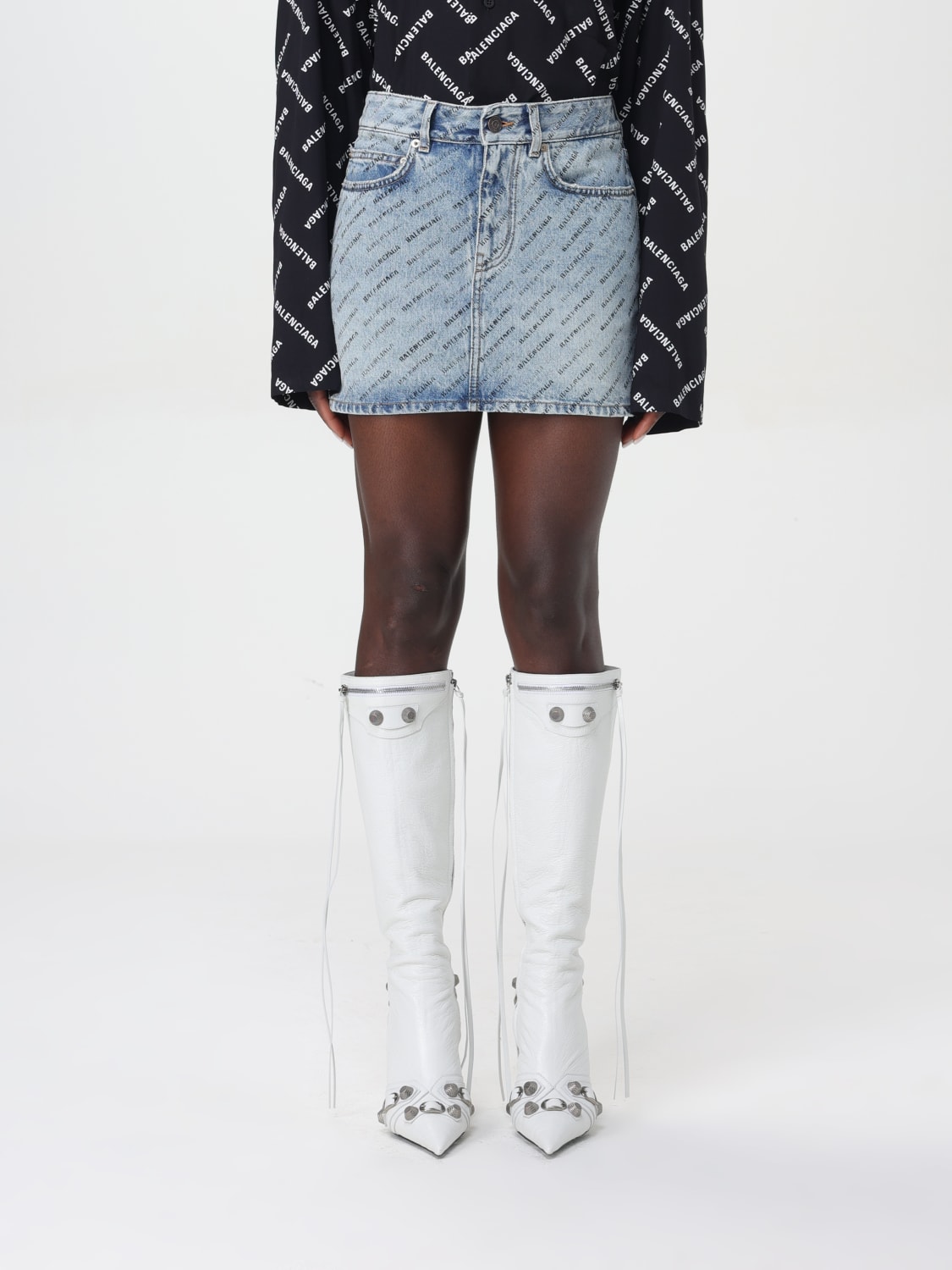 スカート BALENCIAGA Woman Skirt Blue 744972TQW66 4141 Balenciaga Outlet: Skirt woman - Blue | Balenciaga skirt