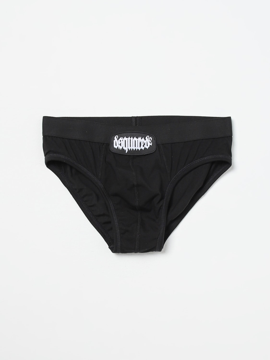 DSQUARED2 INTIMO: Slip Dsquared2 in cotone stretch , Nero - Img 1