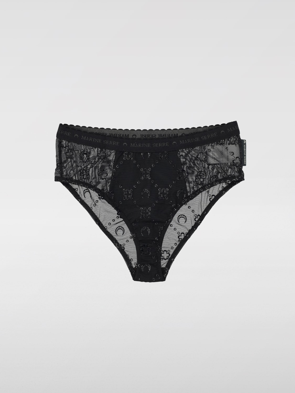 ショーツ MARINE SERRE Women Underwear WUW054CJER0036 BK99 BLACK Marine Serre Outlet: Lingerie woman - Black | Marine Serre