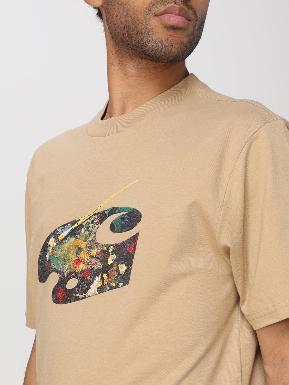 CARHARTT WIP T-SHIRT: T-shirt Carhartt Wip in cotone con logo , Beige - Img 3