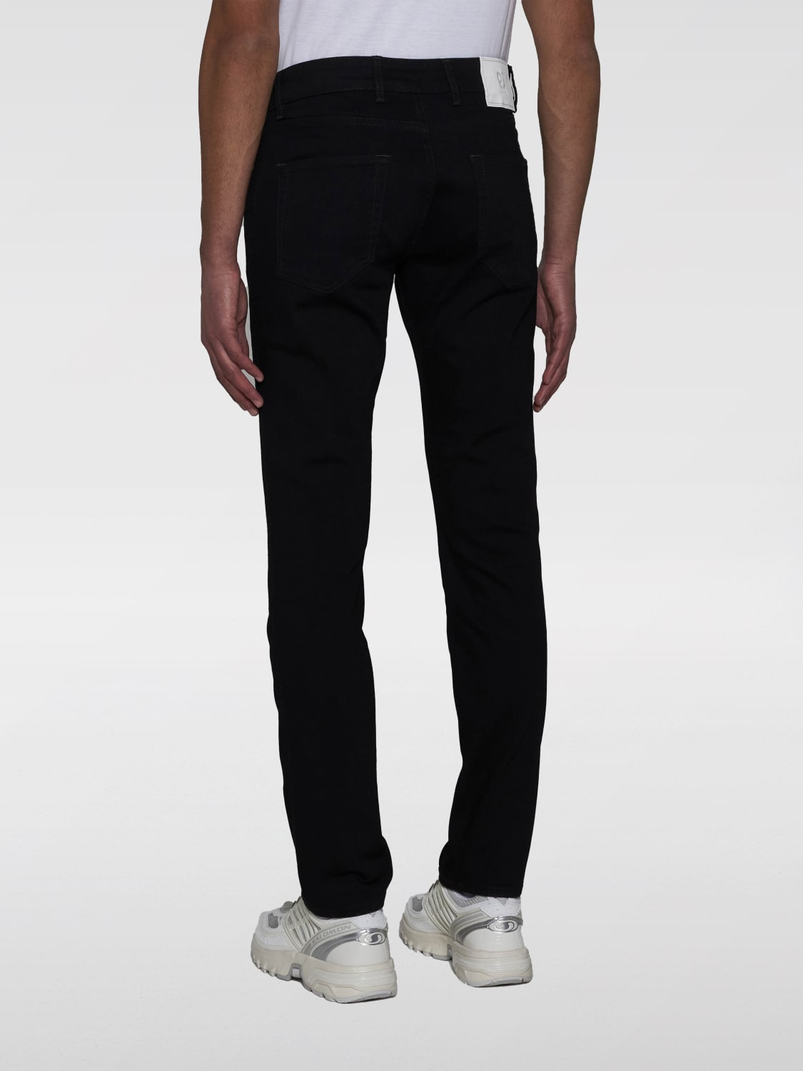 スラックス PT TORINO Men Straight Pants TJ05B30BAS OA36 BLACK PT Torino - Black Wool Stretch Slim Fit Pant | Mitchell Stores