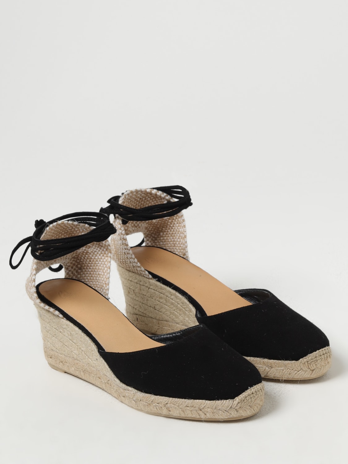 CASTAÑER ESPADRILLAS: Espadrillas Carina Castañer in camoscio , Nero - Img 2