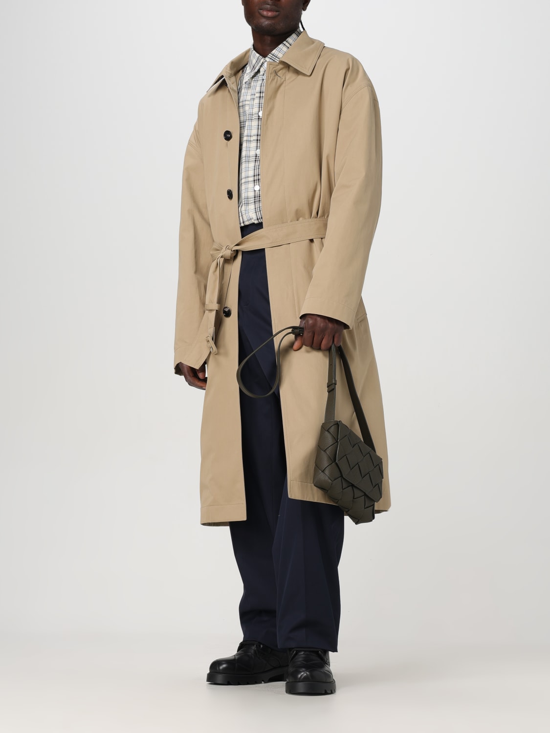 BOTTEGA VENETA TRENCHCOAT: Mantel herren Bottega Veneta, Grau - Img 2