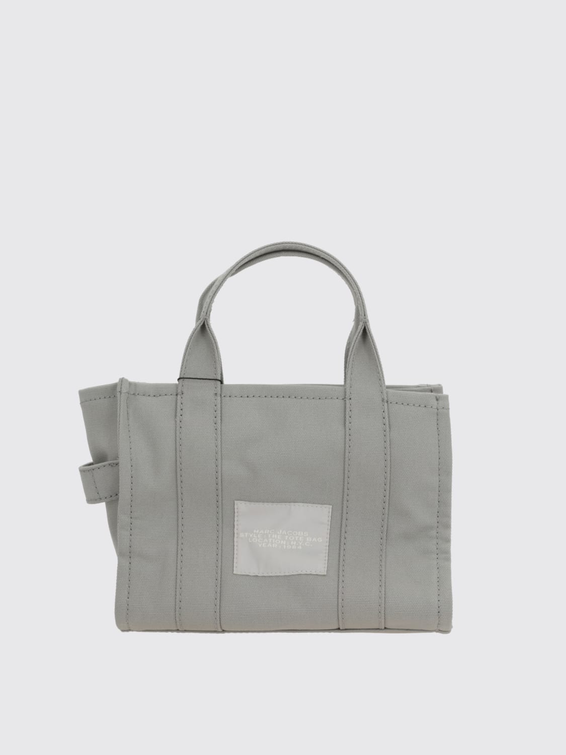 MARC JACOBS BORSA A MANO: Borsa The Mini Traveler Marc Jacobs in canvas , Grigio - Img 2