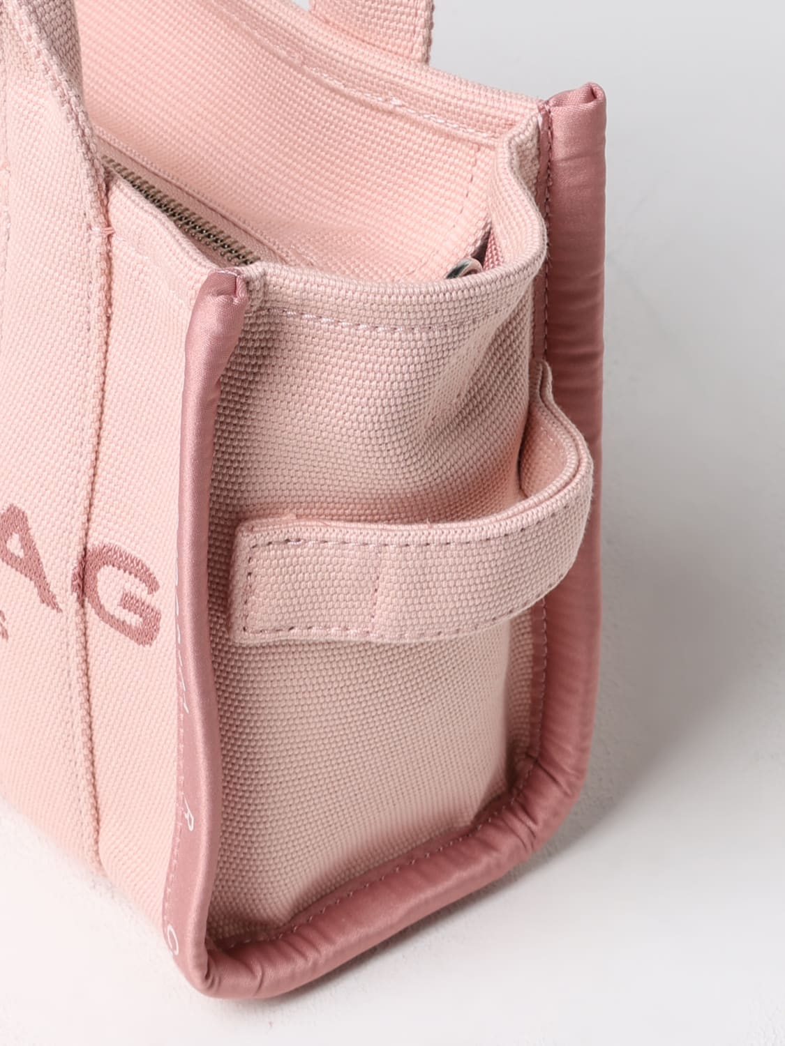 MARC JACOBS BORSE TOTE: Borsa The Small Tote Marc Jacobs in canvas , Rosa - Img 3