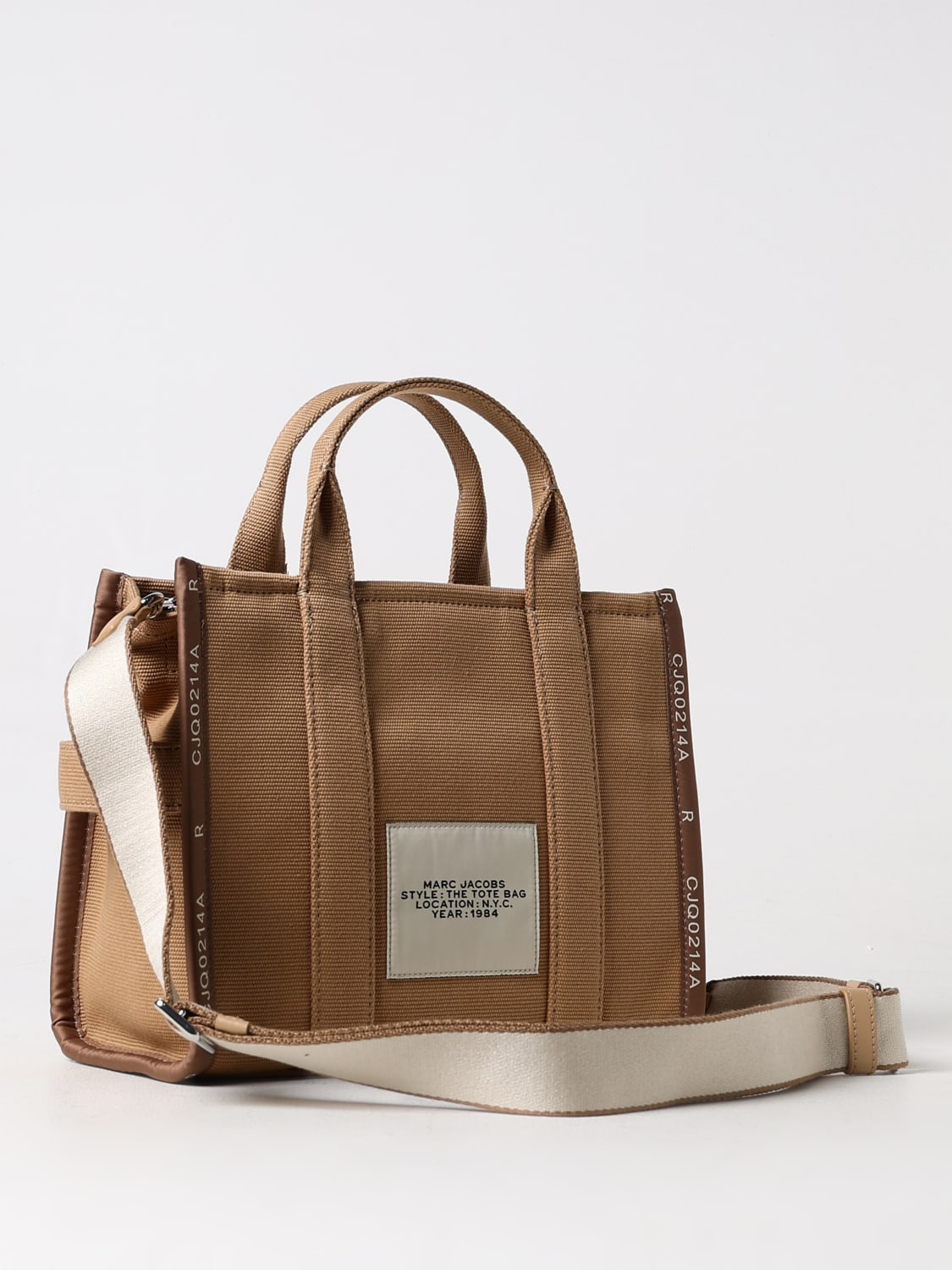 MARC JACOBS BORSE TOTE: Borsa The Medium Tote Marc Jacobs in canvas , Marrone - Img 2