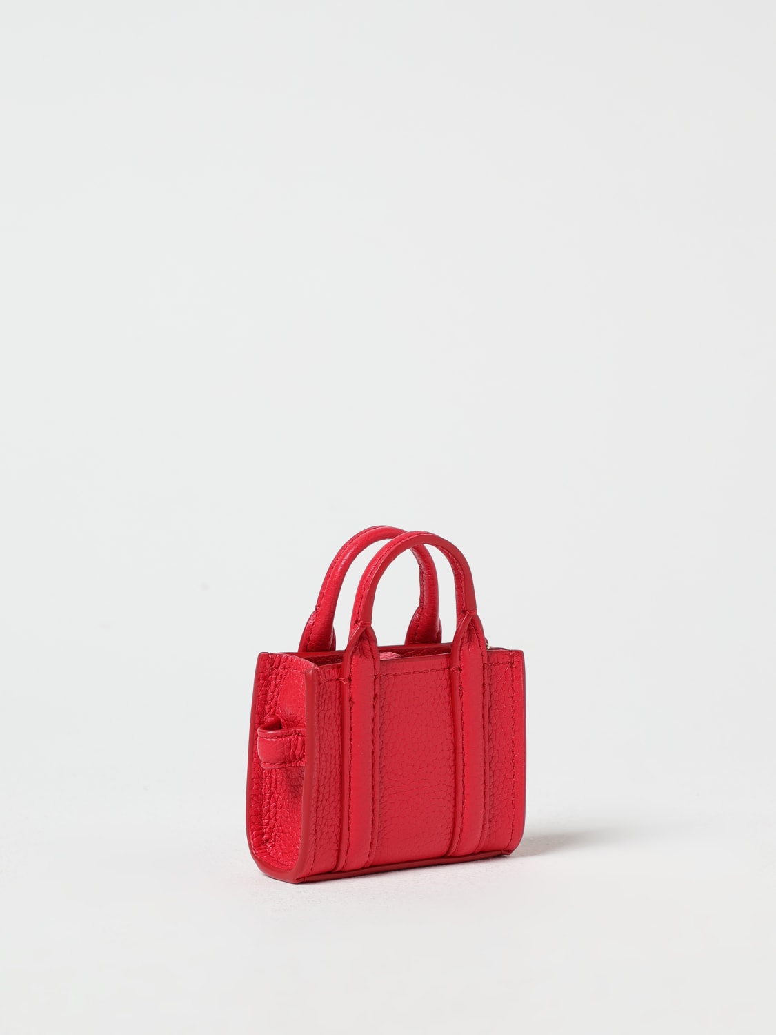 MARC JACOBS PORTACHIAVI: Portachiavi The Nano Tote Bag Marc Jacobs in pelle a grana , Rosso - Img 2