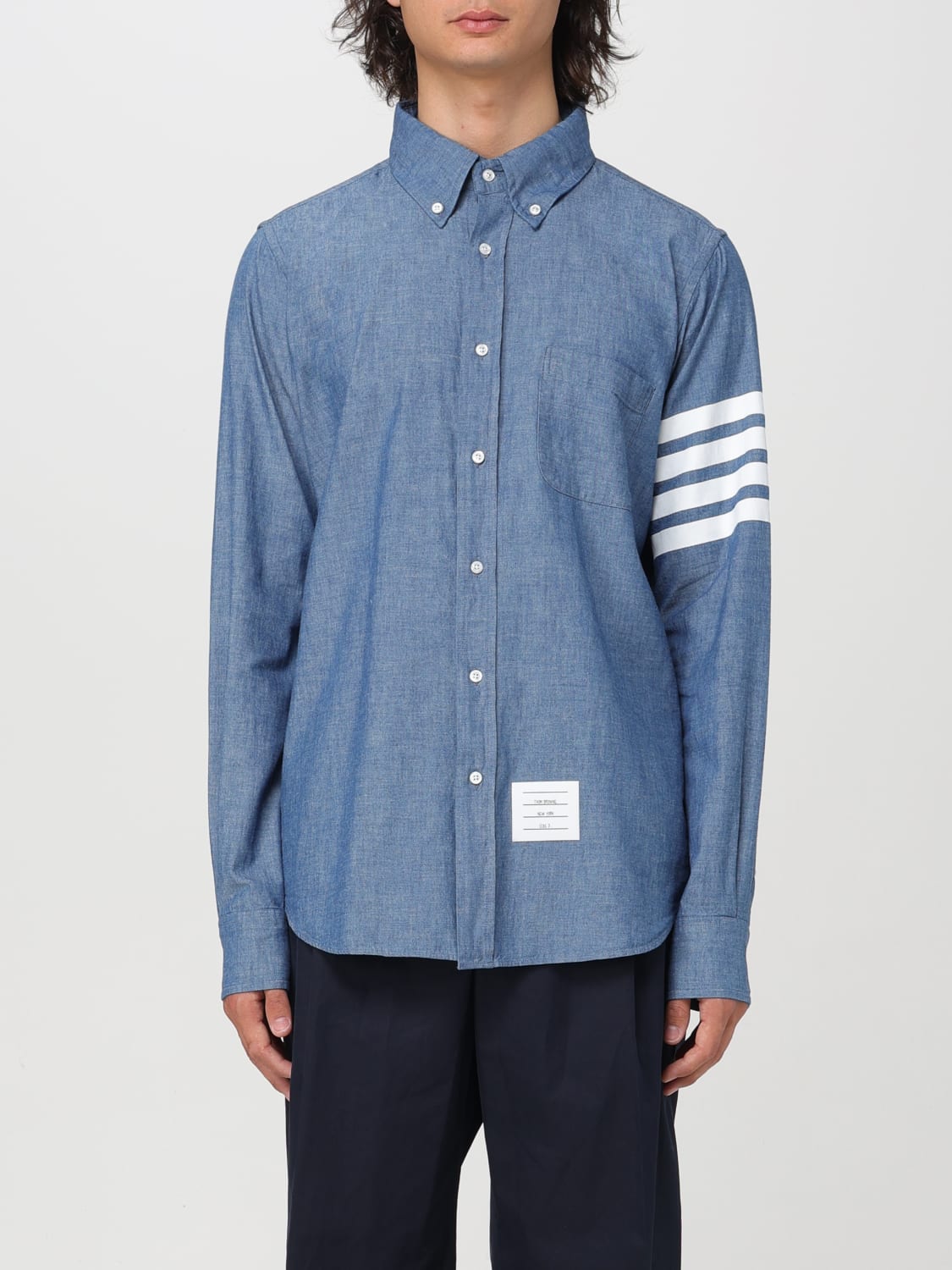 THOM BROWNE HEMD: Hemd herren Thom Browne, Denim - Img 1