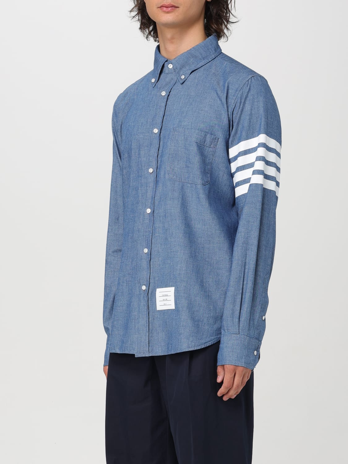 THOM BROWNE SHIRT: Shirt men Thom Browne, Denim - Img 4