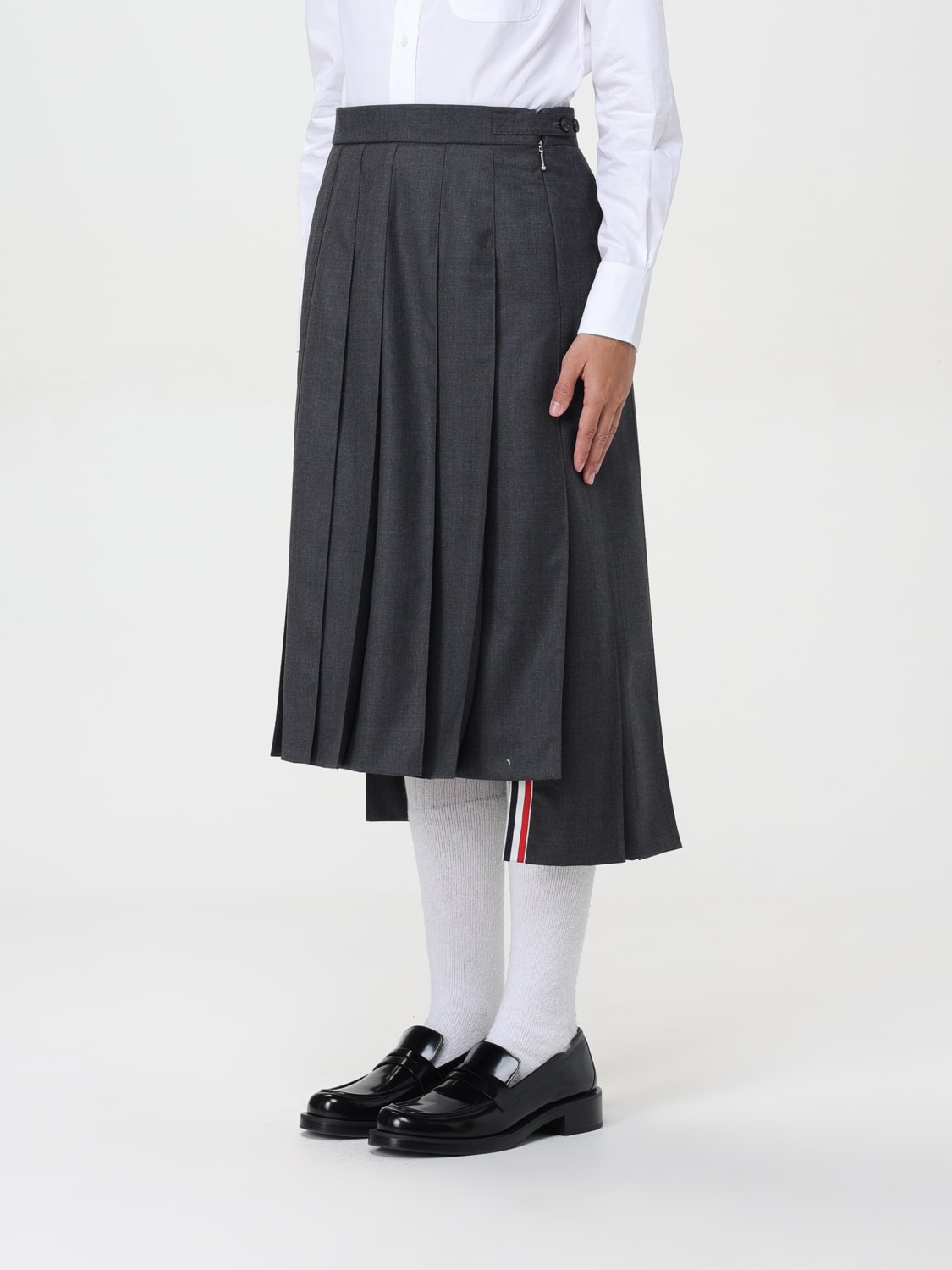 THOM BROWNE 正規品関税込み Woman Skirt Grey FGC400V00626 025 THOM BROWNE: Skirt woman - Grey | Thom Browne skirt