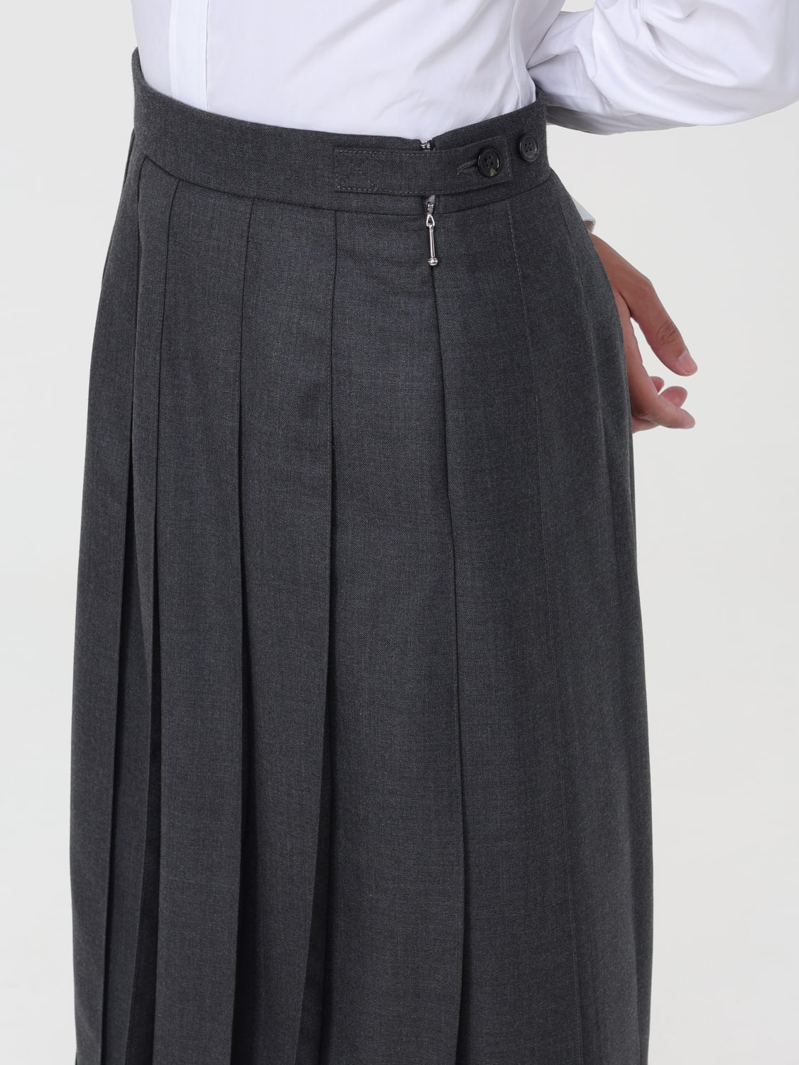 THOM BROWNE: Skirt woman - Grey | Thom Browne skirt
