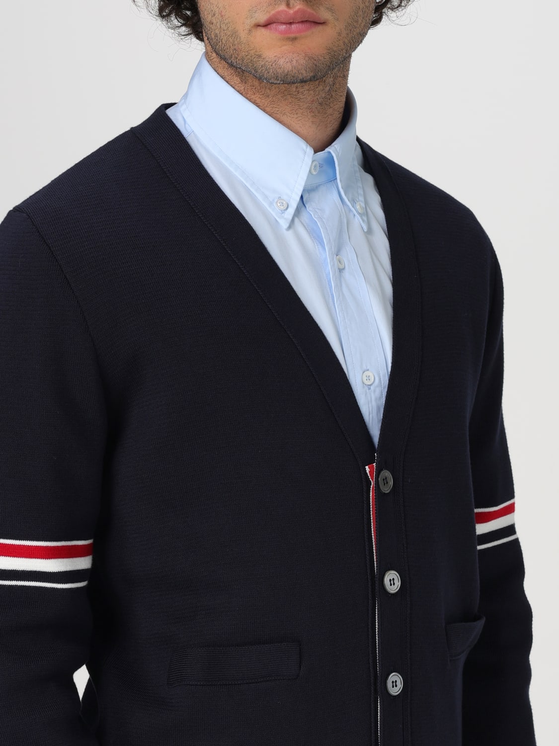 THOM BROWNE CARDIGAN: Sweater men Thom Browne, Blue - Img 5