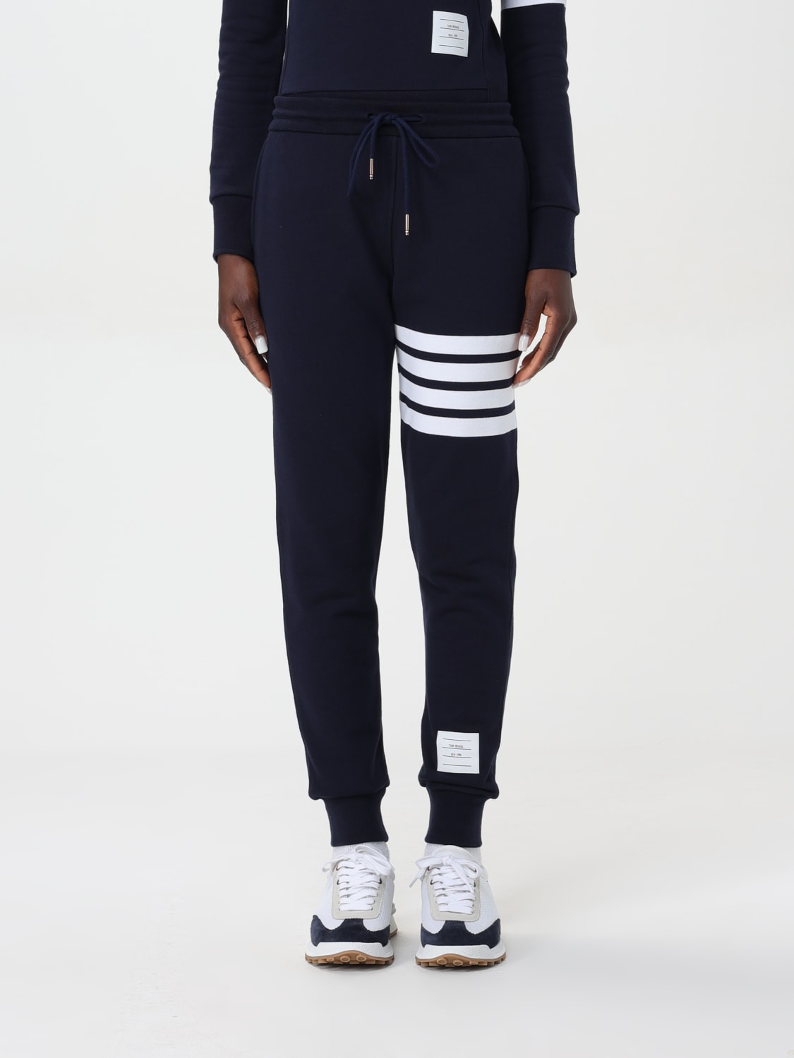 Giglio Pantalone sportivo in cotone 4-bar Thom Browne